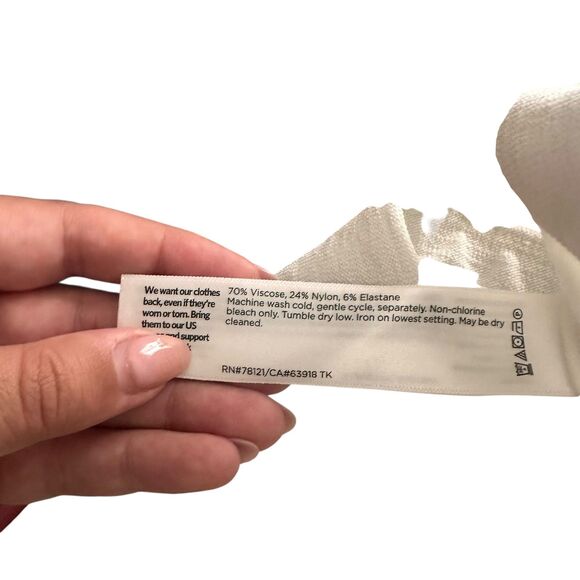 EILEEN FISHER Crepe Slim Ankle‎ Pant White Large - Picture 6 of 6